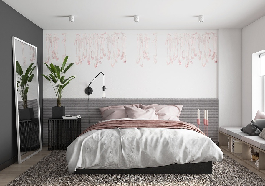 Sơn tường màu trắng giúp phòng ngủ trông thoáng đãng giúp gia chủ cảm thấy thư giãn, dễ chịu hơn khi nghỉ ngơi