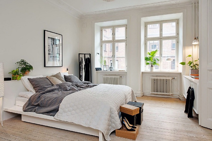 Thiết kế phòng ngủ phong cách Scandinavian mang đến sự nhẹ nhàng, ấm cúng cần có cho không gian nghỉ ngơi