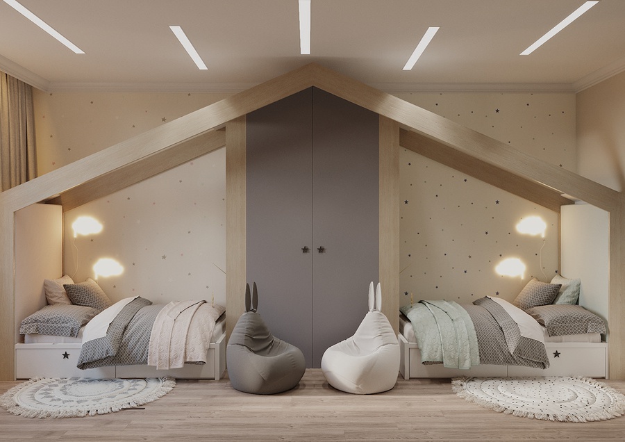 Các thiết kế giường sáng tạo sẽ mang đến nhiều thích thú cho trẻ khi sinh hoạt trong không gian dành riêng cho mình